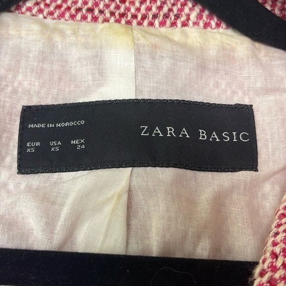 Zara pink tweed blazer GUC - Picture 6 of 6